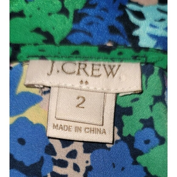 J. Crew Floral Racer Back Top - Size 2 - Picture 7 of 9